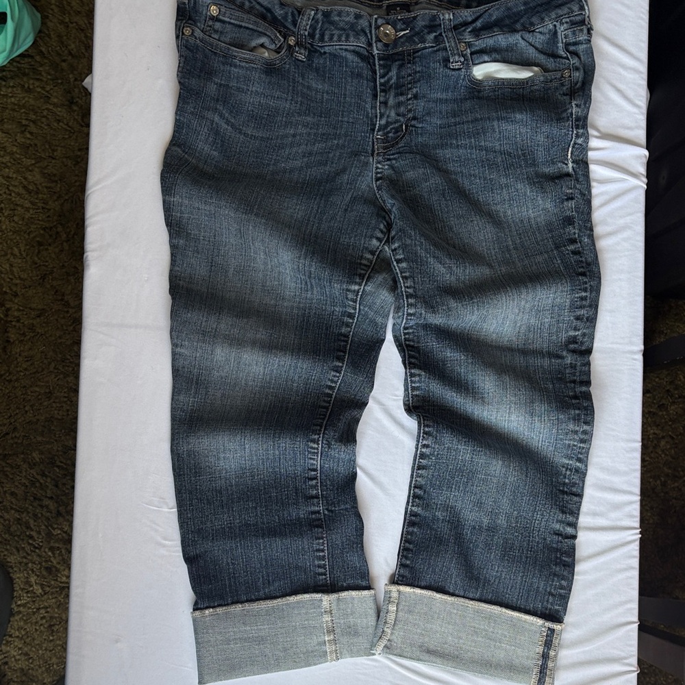 a.n.a women’s Size 12 low rise Medium Wash capri ankle Jeans vintage 2000s y2k